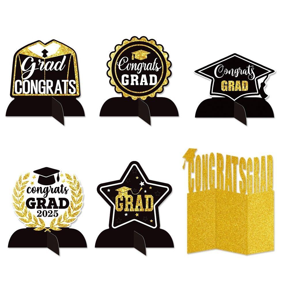 Congrats Grad Graduation Desktop Ornament Celebrate GRAD Theme Decor  Party Favors
