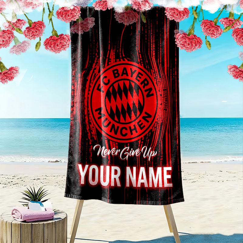 Custom Fc Bayern Munich Print Beach Towel, Large Soft Quick Dry Towel for Beach Camping Swimming