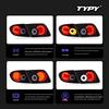Compatible with 2003-2015 Mazda 6: Modified LED Rear Tail Lights with Daytime Running, Turn Signals, and Reverse Lights.