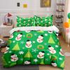Snowman Christmas Pattern Decor Bedding Duvet Cover Set Duvet Cover Pillowcases (1*Duvet Cover 2*Pillowcases, Without Duvet Insert)