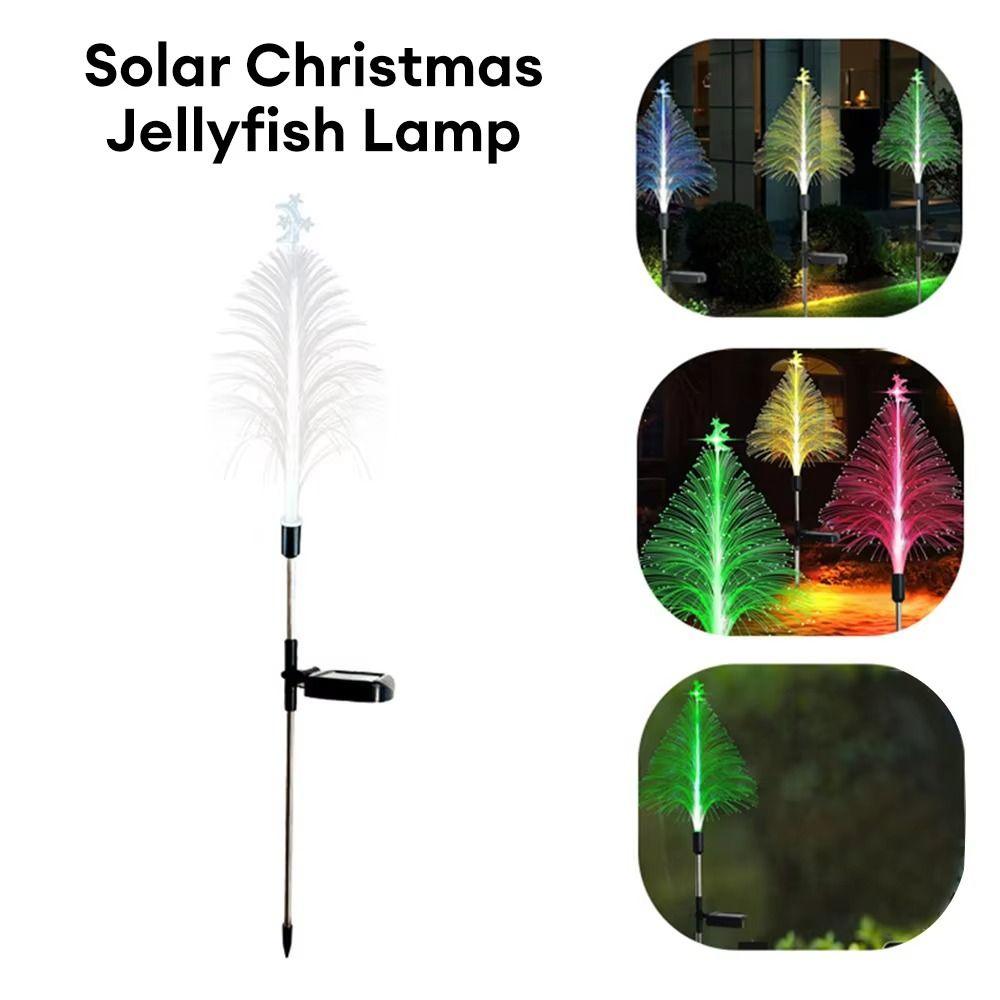 5-Layer Fiber Optic Reed Lamps Color Changing Solar Powered Lights  Christmas Tree