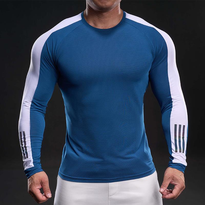 

Новая футболка с длинным рукавом из ледяного шелка, мужская, весенняя, для активного отдыха, спорта, фитнеса, быстросохнущая, с круглым вырезом, с длинным рукавом L