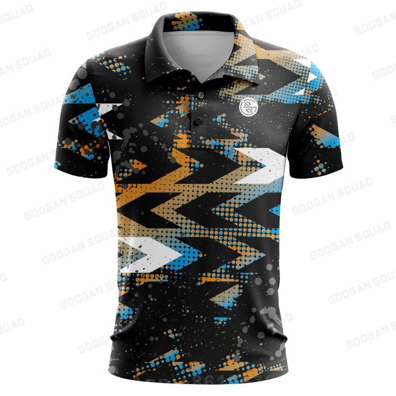 

New Men s Golf Shirt Sports Short-sleeved Quick-drying T-shirt Breathable Polo S