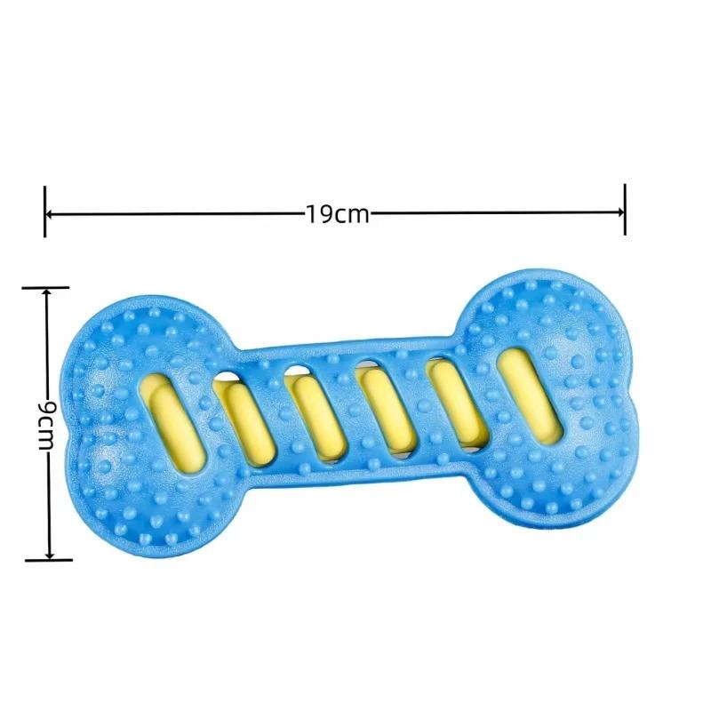 Squeaky Interactive Dog Chew Toys for Puppies and Adult Dogs Durable Bite Resistant Rubber Bone Chewing Toy Puppy Teething