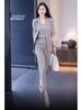 Women's 2025 New Fashion Professional Three-Piece Summer Slimming Suit with Harem Pants