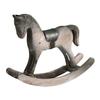 Yousheng Wooden Rocking Horse Figurine Vintage Wood Carving Pony Statue Sculpture Home Office Desktop Decoration Ornament