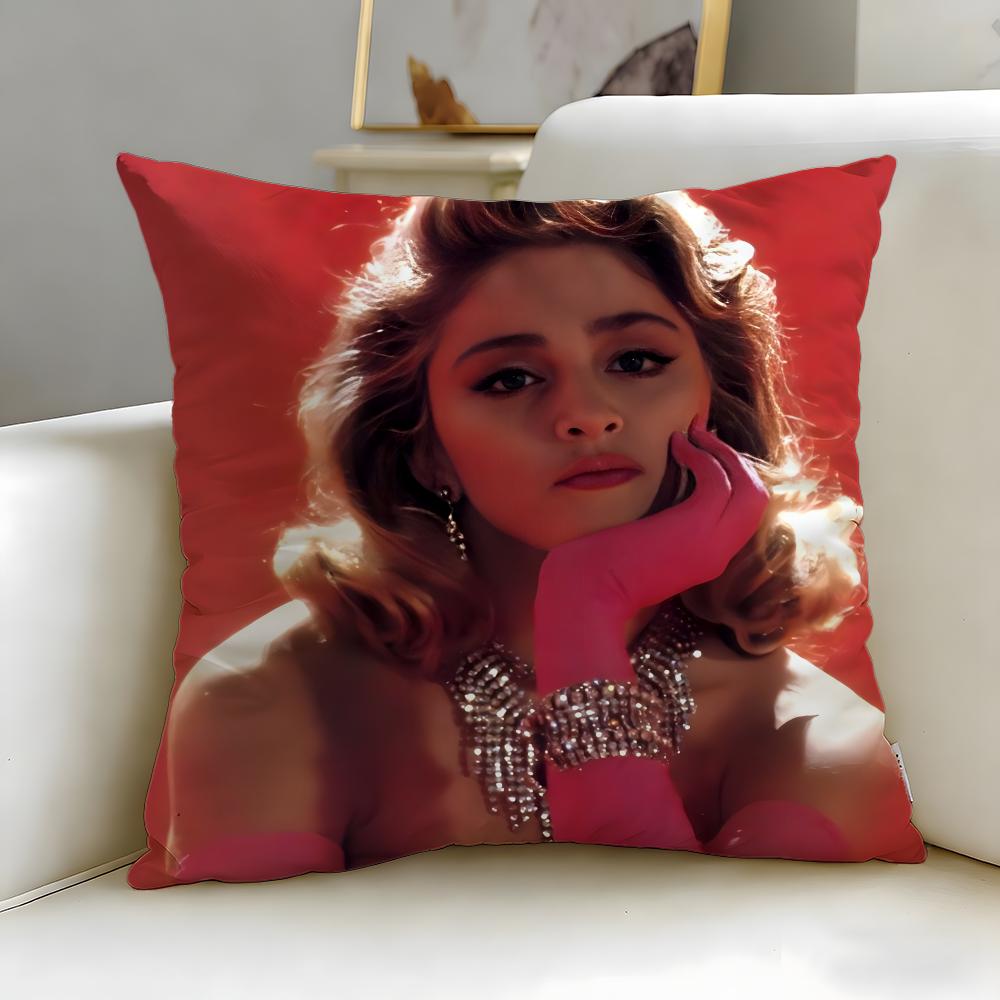 classic singer Madonna Cushion Cover Soft EasyWash Pillow Case Versatile for Couch Bed Travel and Office