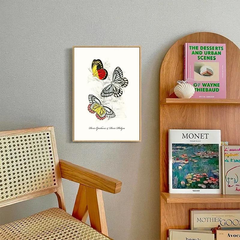 Vintage Butterflies poster Vintage Dead Leaf Butterfly Specimen Minimalist Wall Print Canvas Posters for Home Decor