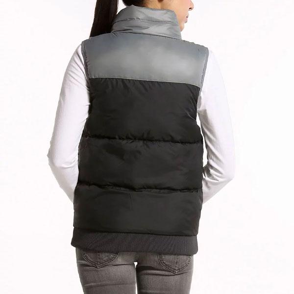 Nike Logo Stand Collar Warm Sports Casual Short Down Vest Women vest Black 418546-061