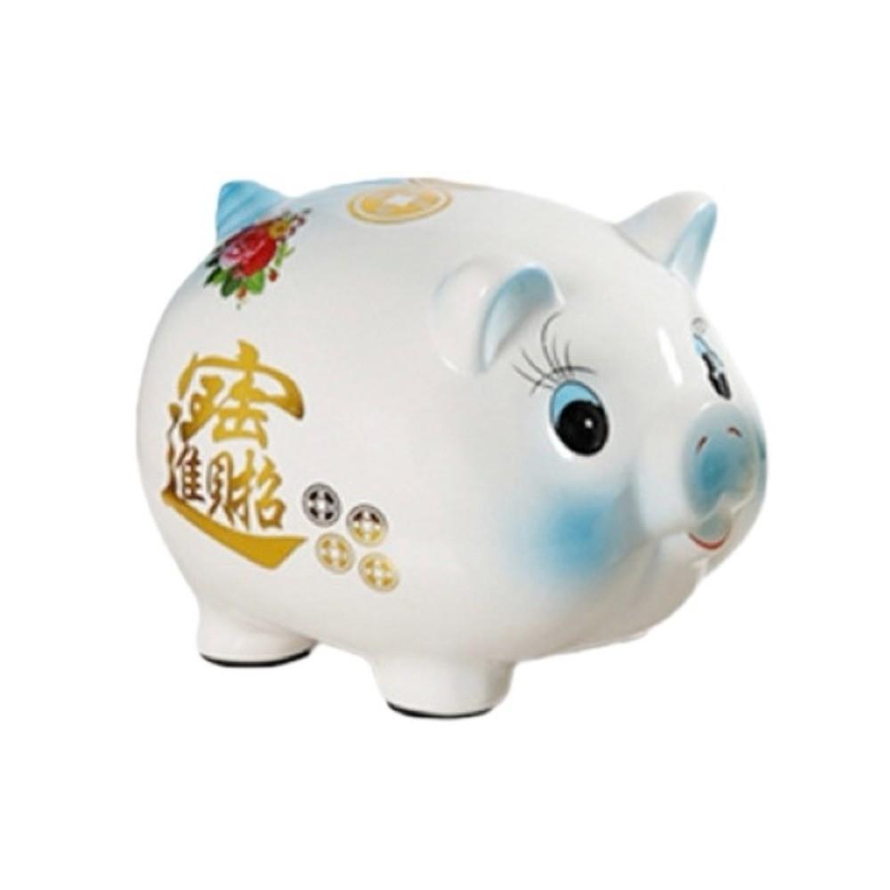 Animal Piggy Money Bank Good Luck Golden Beans Container Decorative Pig Coins Saving Box  Gift