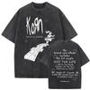 Korn Follow the Leader  Nu Metal Album Graphic Oversized Vintage Washed Streetwear TShirt Featuring Got the Life  All In the Family for Rock