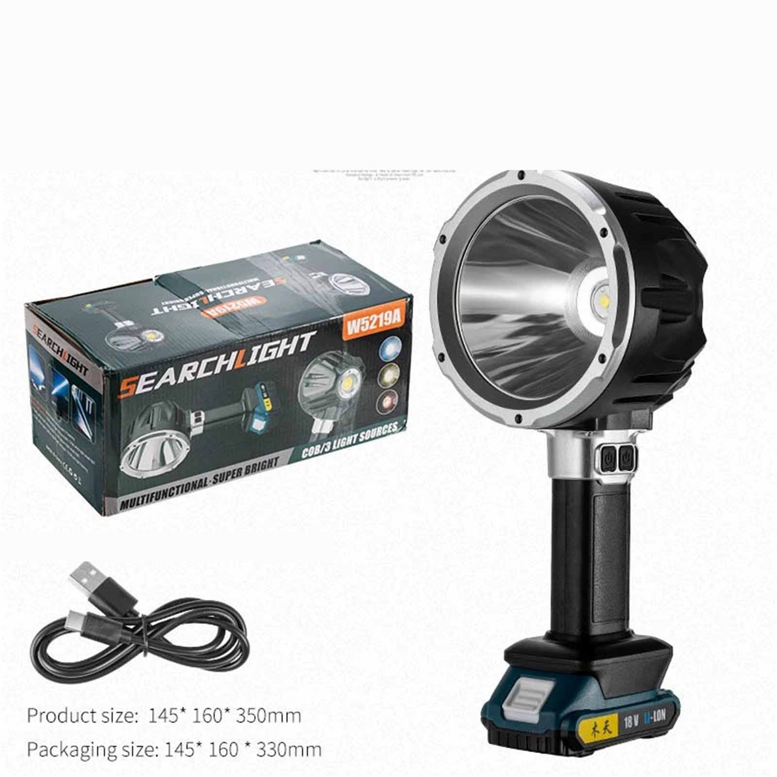 

-Lamp High-Brightness Work Light – Front & Rear Indoor Outdoor LED Searchlight, High-Power Long- One Size