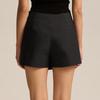 Women's Fashion Solid Color Irregular Skirt Pants High Waisted Zipper Button Shorts