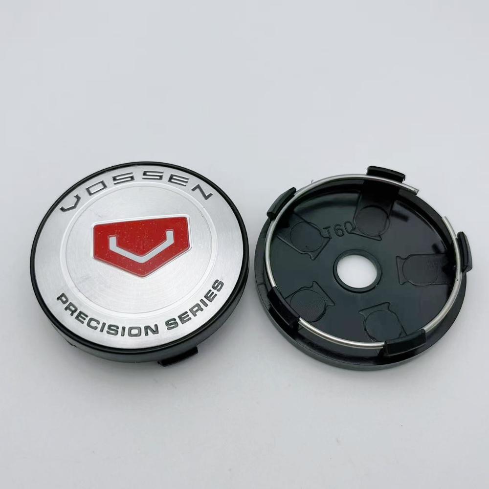 4pcs 60MM ( 56MM I.D ) Vossen Logo Emblem Car Wheel Center Caps Auto Rim Centre Cover Wheel Hubcaps Car Accessories Black/Silver