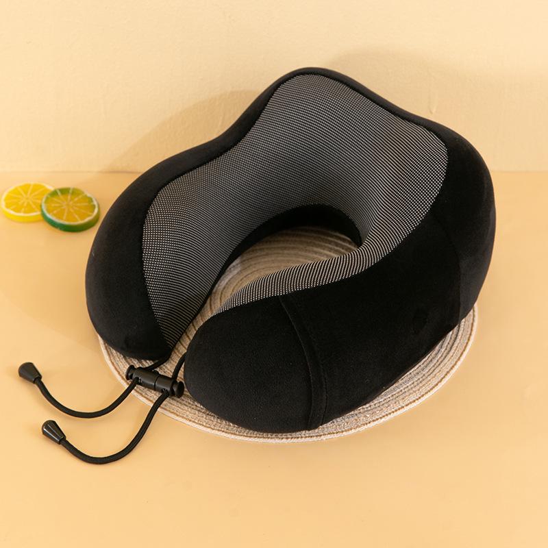 Travel Memory Foam U-shaped Neck Pillow for Airplane Support
