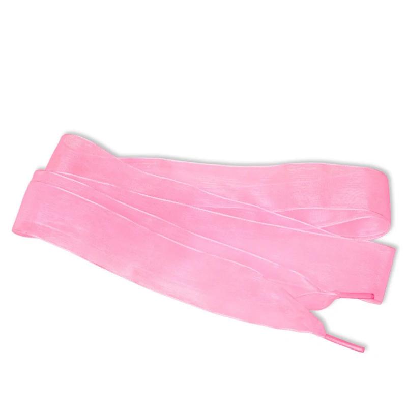 Flat Silk Shoe Laces 2.5CM Width Tulle Webbing Snow Shoelace Fit Sneakers Ballet Lace Chiffon Yarn Shoelaces Shoes Accessories