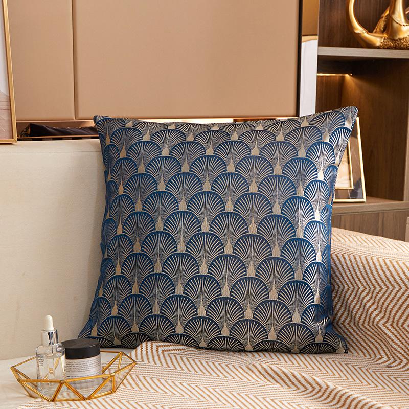 45x45cm Simple Jacquard Square Cushion Cover Polyester Geometric Pattern Throw Pillowcase Decorative Pillows for Sofa Decor Home
