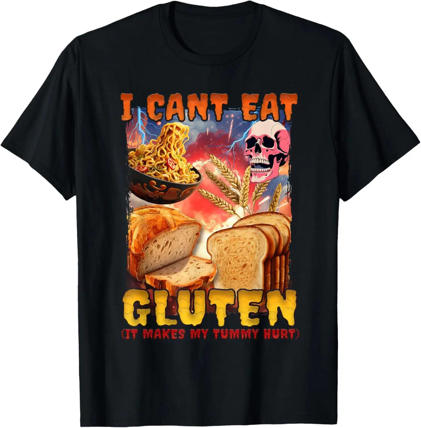 No puedo comer el gluten hace que mis camisetas para el dolor de estómago camisetas divertidas con memecamisetas cómodas S