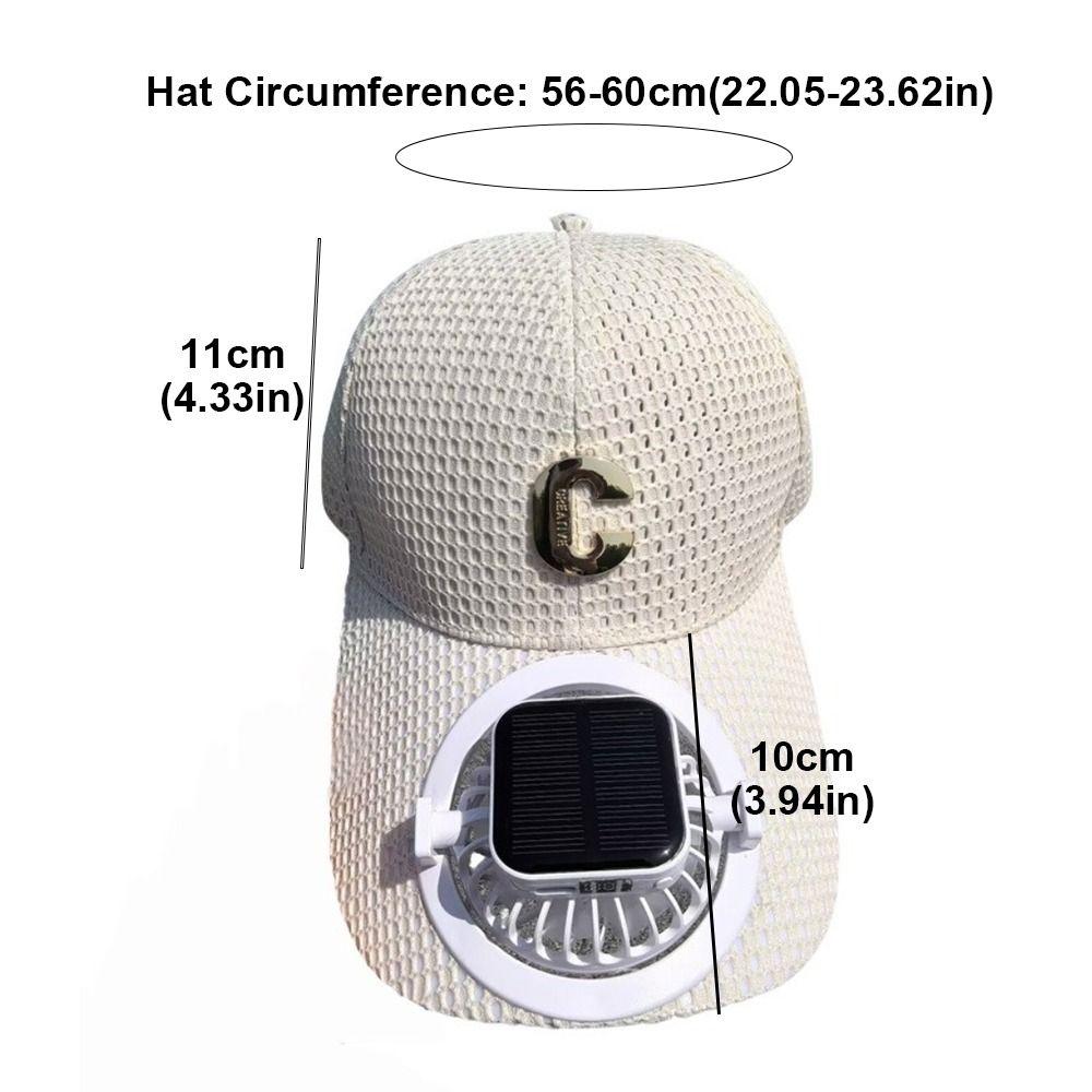 USB Charging Solar Fan Hat Quick Dry Full Mesh Hats Fashion Baseball Cap  Outdoor