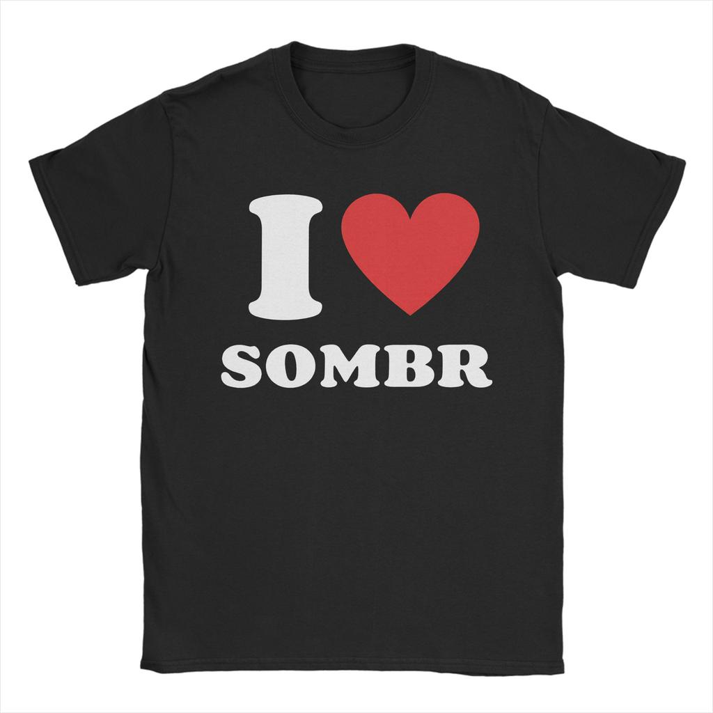 Sombr Log TShirts Men  Vintage 100 Cotton Tee Shirt O Neck Short Sleeve T Shirts Gift Idea Clothes