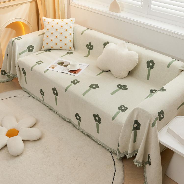 

Fresh Cream Style Sofa Cover Cloth Nordic Four Seasons Universal Sofa Cover Cover Towel New Anti-Scratching Cushion 180*130cm