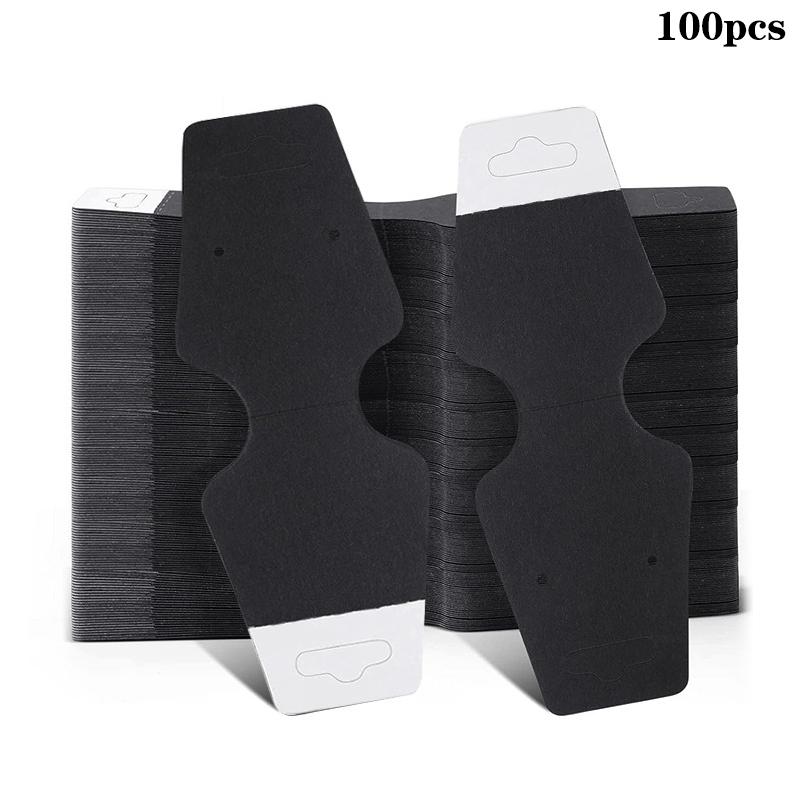 

100 шт./лот Карточка для ожерелья Подвеска Сделай сам Ручная работа Складная Для заколки для волос Браслет Дисплей для ювелирных изделий Самоклеящаяся бумага Бирки для подвешивания Карточка