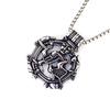 New European and American Retro Pendant Double-sided Viking Character Hollow Men's Necklace