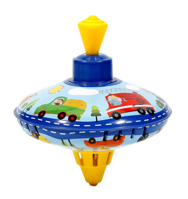 Классический жестяной волчок: Ностальгическая европейская и американская развивающая игрушка для детей 11.5 x 11.5 x 11.5 cm