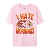 I Hate Mornings Red Panda Lazy Day Nap Time For Unisex Top Tshirts Hip Hop Graphic Cotton Tops Shirts Tops Shirts For Unisex