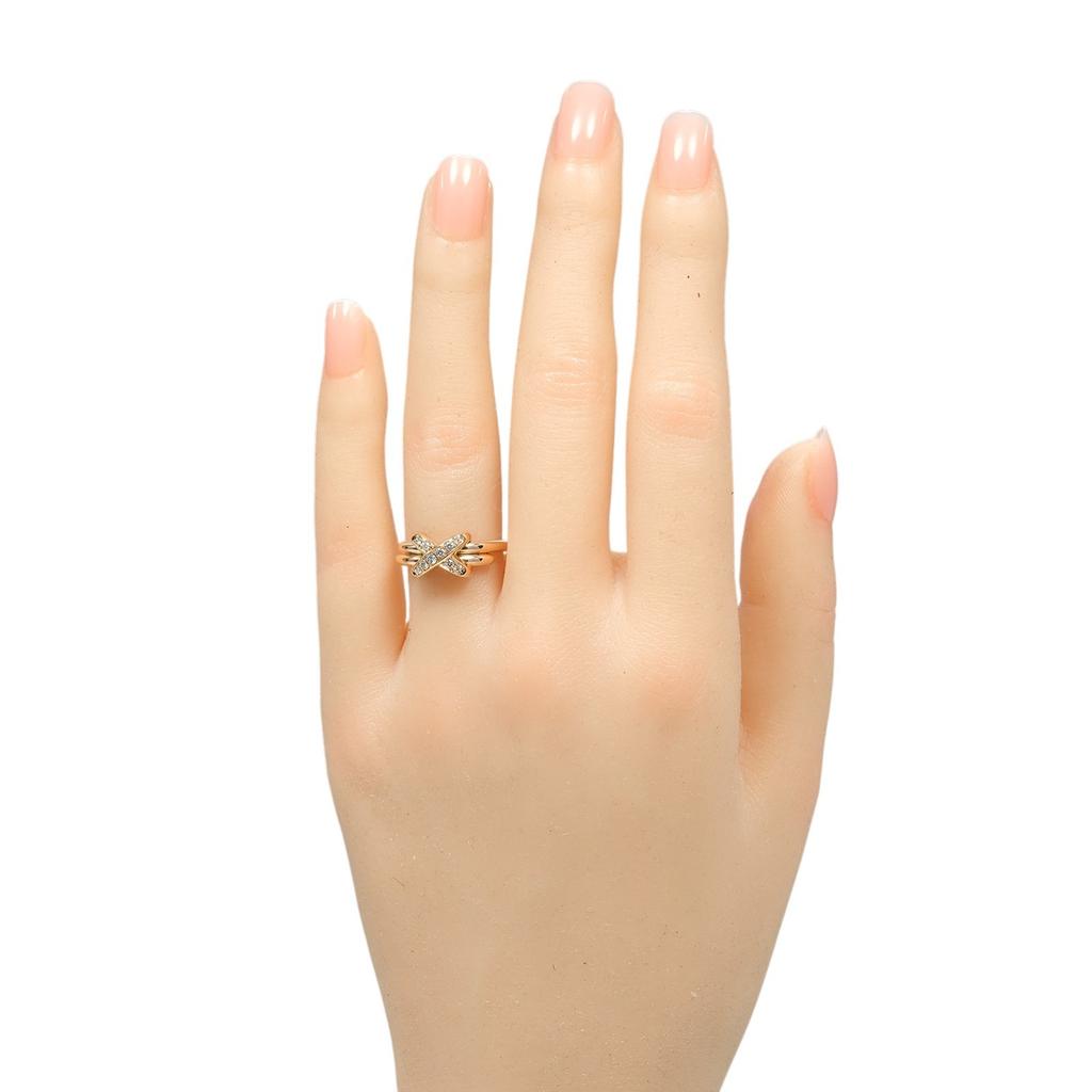 Chaumet Lian Ring K18 Pink Gold/diamond #4.5(US Size) 5.3g Women Used