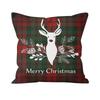 Home Decor Christmas Peach Plaid Print Pattern Polyester Cushion Cover Living Room Sofa Decorative Pillow