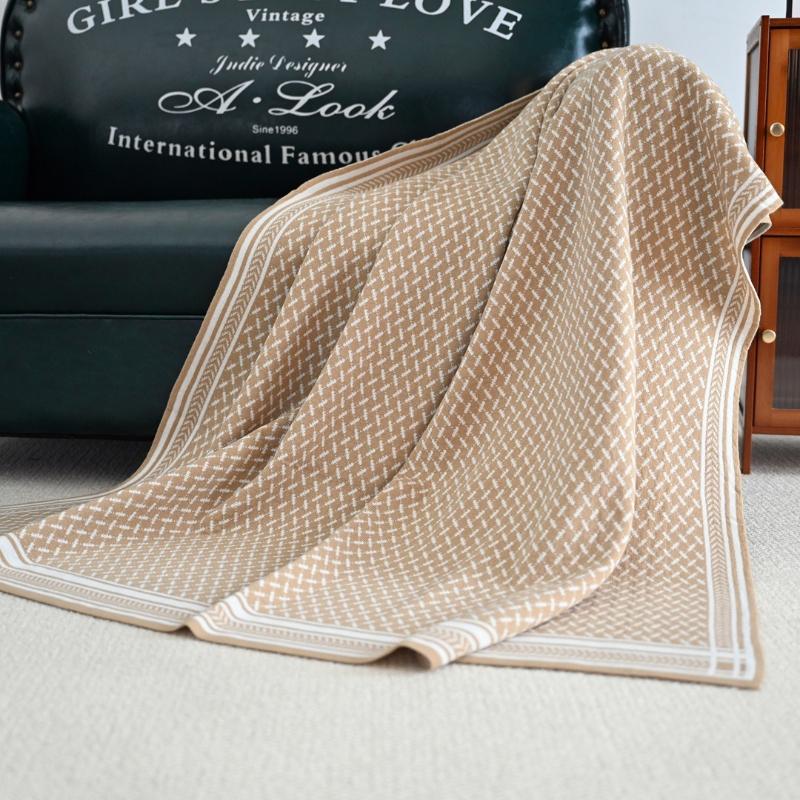 Aircraft Aviation Blanket Air Conditioning Blanket Office Sofa Nap Blankets Four Season Universal Knitted Blanket Nordic Style Bed Decoration Cover