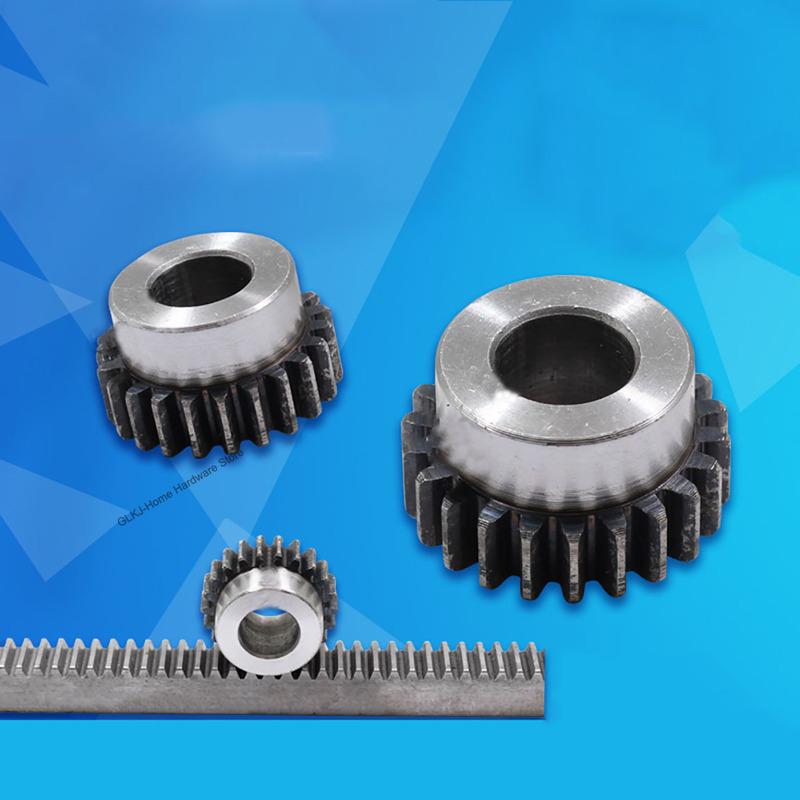 1Pcs 2 Module Spur Gear 21T/22T/23T-60T 45# Steel Motor Gear 2M Mechanical Transmission Gear Process Hole 10/12mm