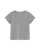 THEMUSEUMVISITOR W Heart Printed Crop T-Shirt (Melange Grey)