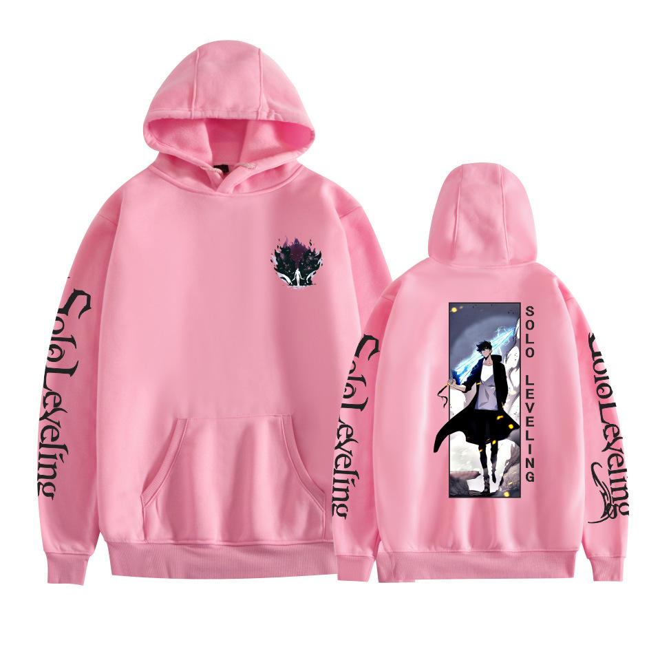 Solo Leveling Anime Printed Men's Fashion Long Sleeve Hoodie Cartoon Sweatshirt