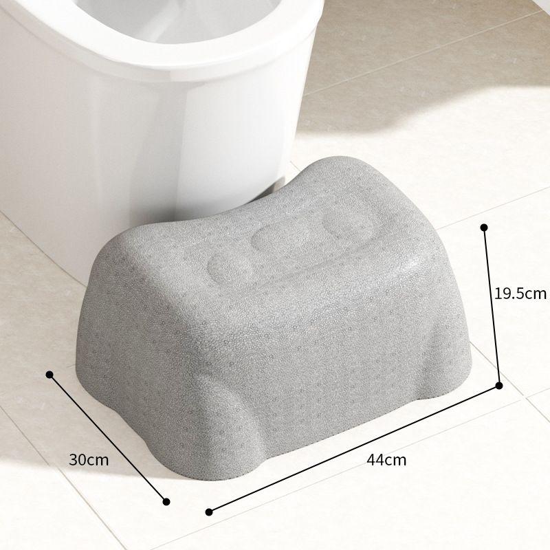 

Silent Toilet Footstool Comfortable Toilet Ottomans Stool Portable Non-Slip Shoe Changing Stool Bathroom Furniture Accessories сірий колір