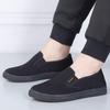 Herren Slip-on Schwarze Rutschfeste Gummisohle Freizeitschuhe - Frühling/Herbst 2026, Atmungsaktiver Alter Pekinger Stoff.