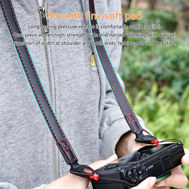 Ergonomic Adjustable Shoulder Strap Rapid Removal Camera Neck Strap Compatibility With Multiple Camera Models