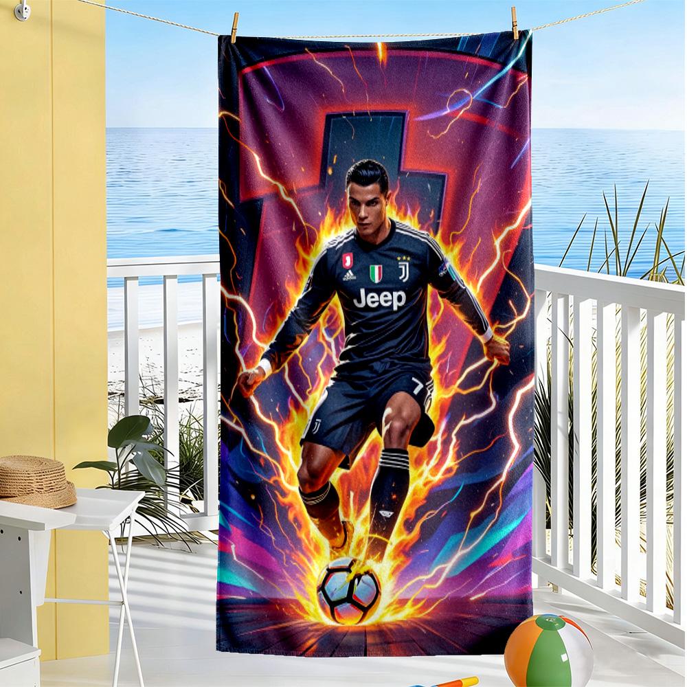 Ronaldo's Manchester Legacy Beach Towel Quick-Dry Soft Microfiber Comfortable Lightweight