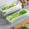 Kitchen Long Rectangular Food Storage Containers, Plastic Reusable Refrigerator Organizer Boxes