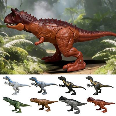 Kids Dinosaur Toy with Light Sound Movable Joints Roaring Tyrannosaurus Rex Carnotaurus Velociraptor