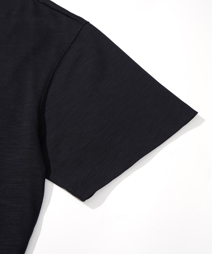 Kallapataleu Henley Neck Short-Sleeved T-Shirt - Black