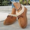 Suede Cotton Shoes Slippers Indoor and Outdoor Shoes with Polished Soles