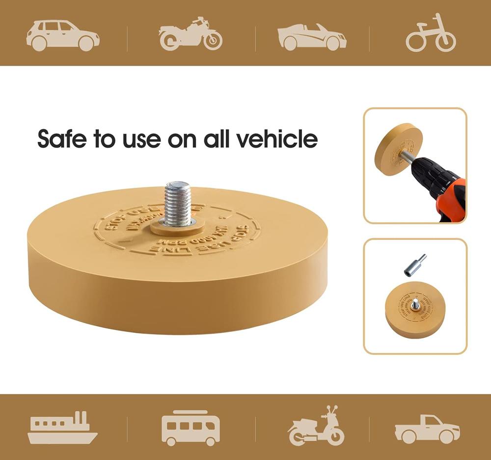 Decal Remover Eraser Wheel Removes Pinstripes Vinyl Tapes Sticker Adhesive Remover Wheel for Drill Rubber Eraser Remover Tool
