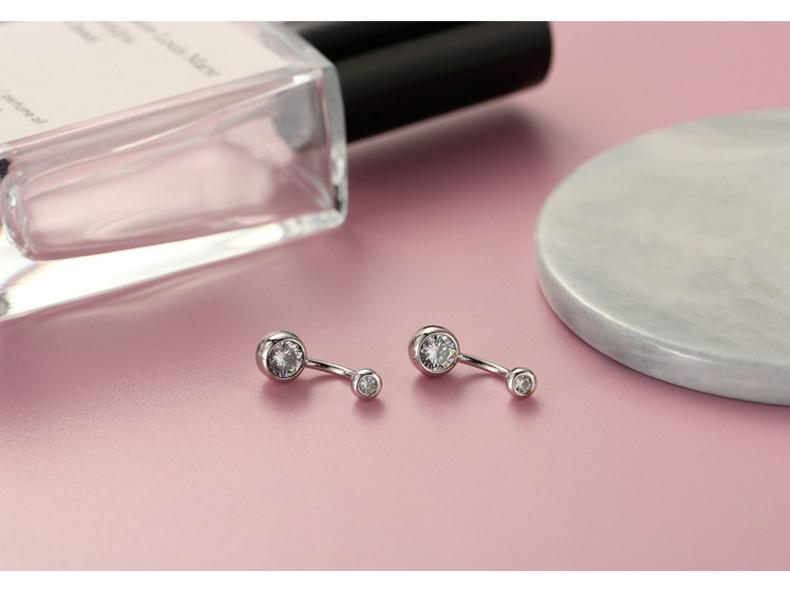 S925 Silber Europäischer und amerikanischer modischer runder Bauchnabelring - Sexy, personalisierter Piercingschmuck