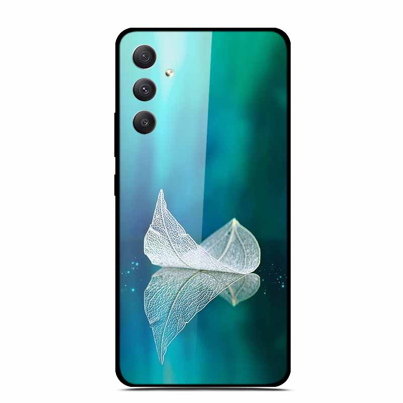 Tempered Glass Cases For Samsung M35 5G Case GalaxyM35 Painted Hard Back Fundas for Samsung Galaxy M35 5G Back Cover Protection