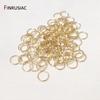 DIY Open Jump Rings For Jewelry Making Accessories,14k Real Gold Plated Brass Metal Material Connecting Ring Wholesale