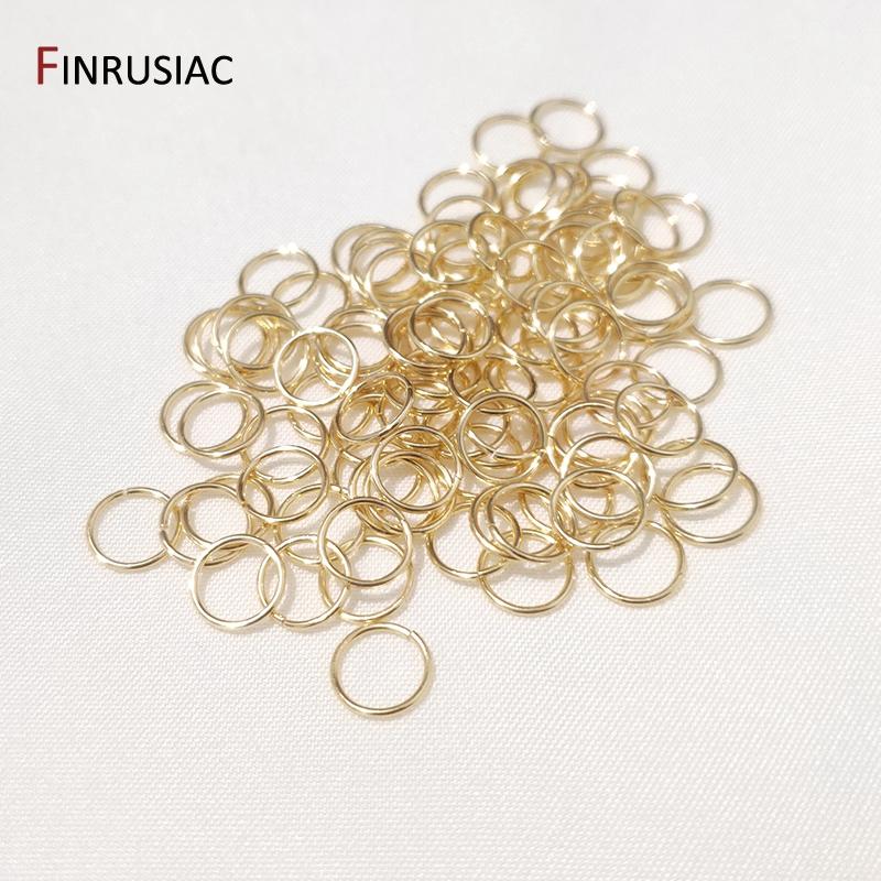 DIY Open Jump Rings For Jewelry Making Accessories,14k Real Gold Plated Brass Metal Material Connecting Ring Wholesale