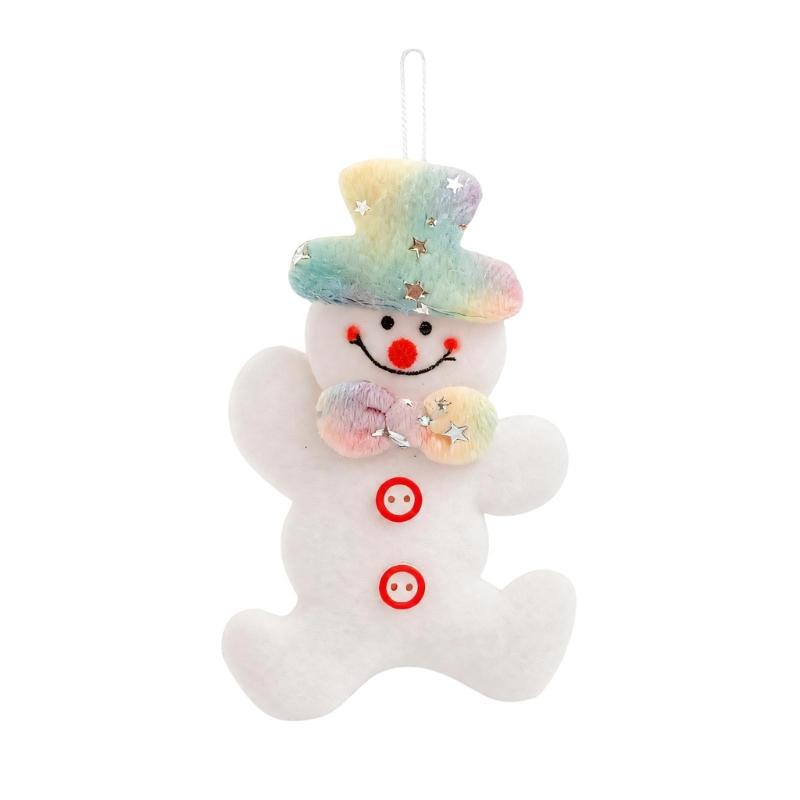 Christmas Character Ornament Soft Fabric with Filled Profile, Integrated Loop, and Placement Without Separate Tools