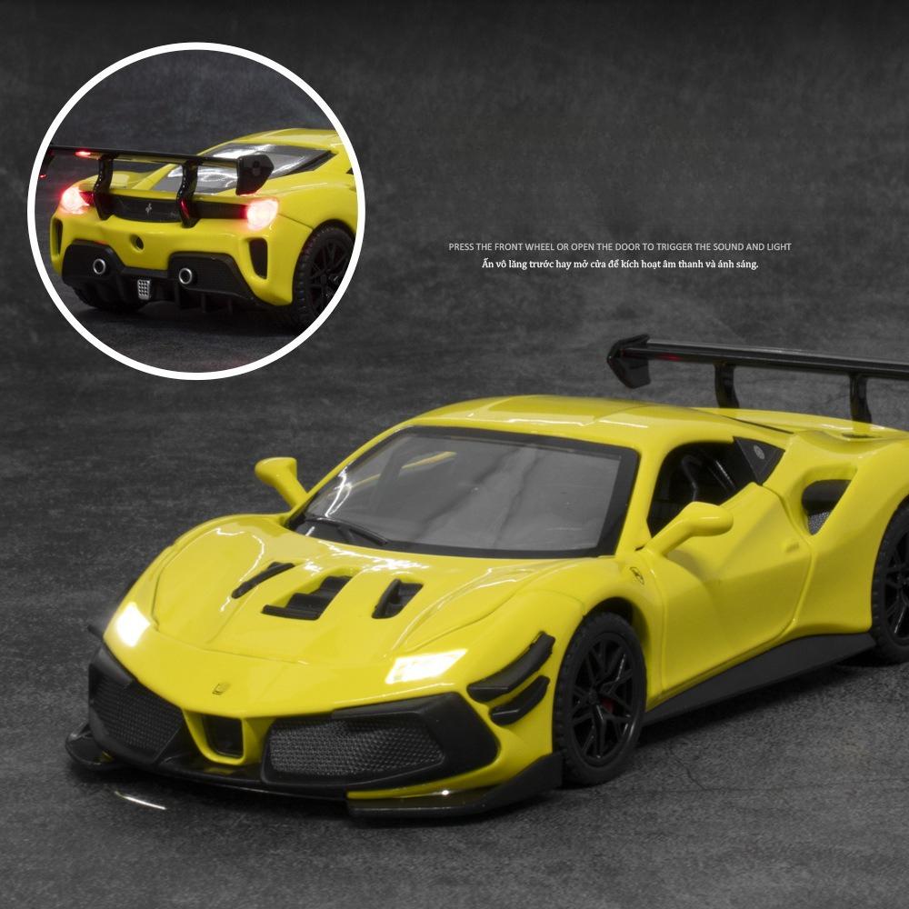 1:32 Ferrari Laferrari SF90 P80C 488 Legierungs Auto Modell Diecasts Metall Spielzeugfahrzeuge Auto Modell Simulation Ton Licht Sammelgeschenke